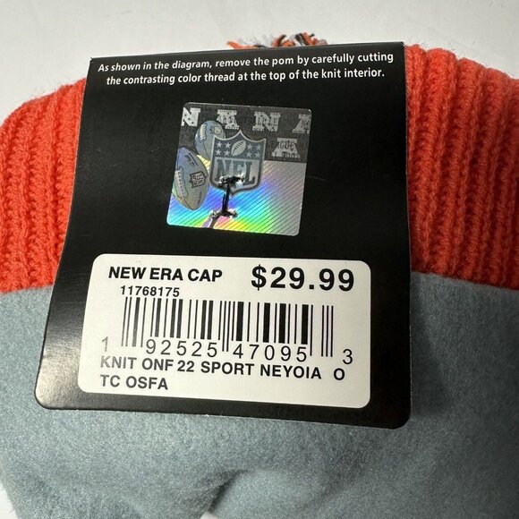 New Era Cleveland Browns NFL Winter Knit Hat Cap Beanie Fleece Lined NWT - Picture 9 of 9